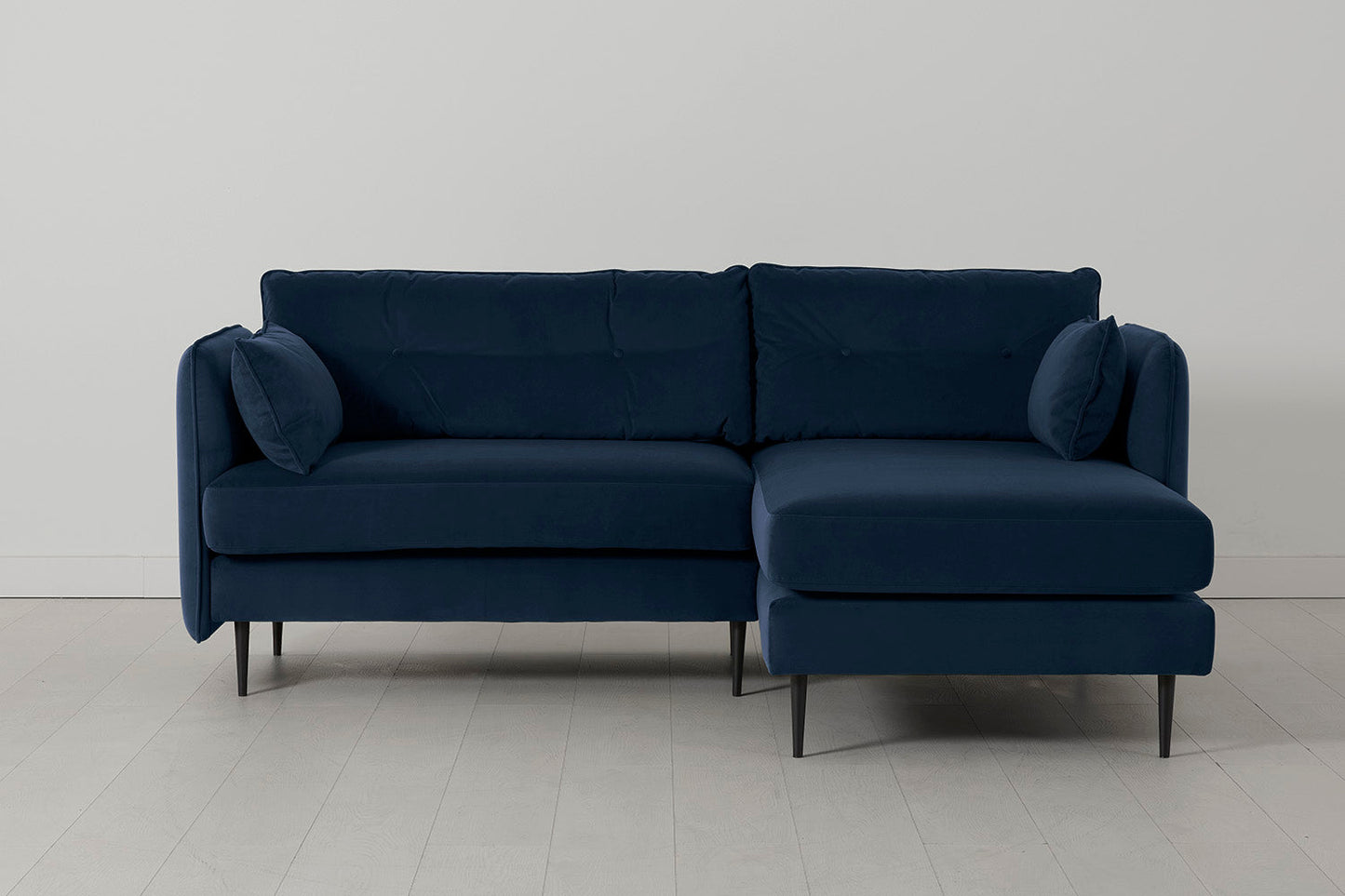 Model 19 Dreisitzer Chaiselongue-Sofa (Rechts), Indigoblau