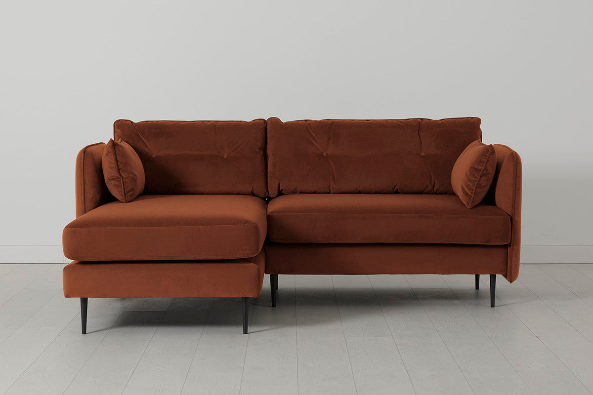 Model 19 Dreisitzer Chaiselongue-Sofa (Links), Umbrabraun