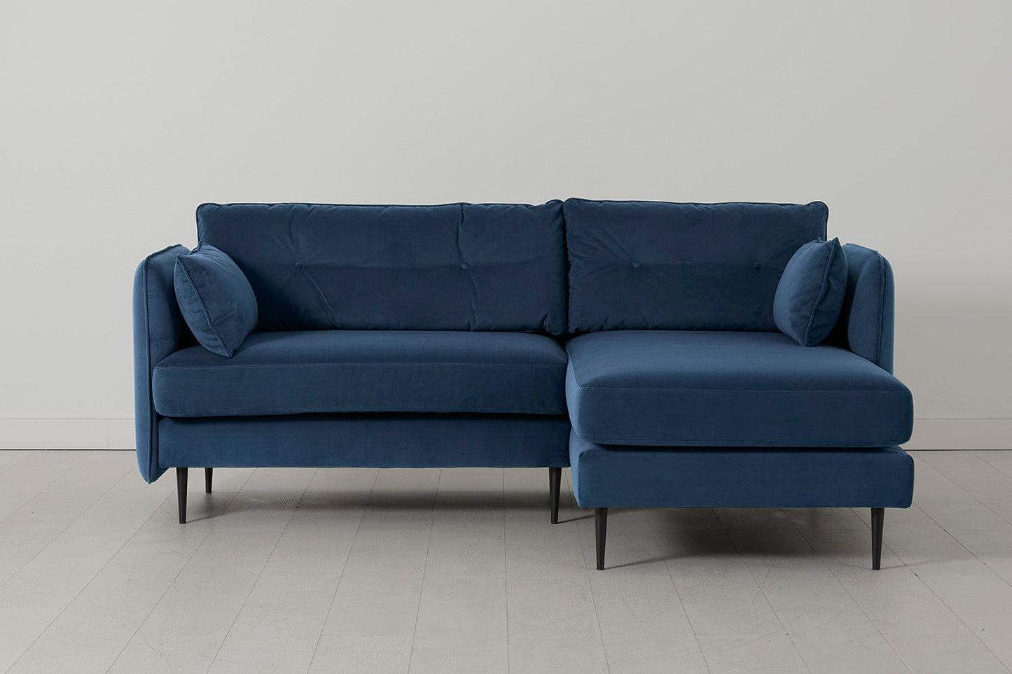Model 19 Dreisitzer Chaiselongue-Sofa (Rechts), Blaugrün