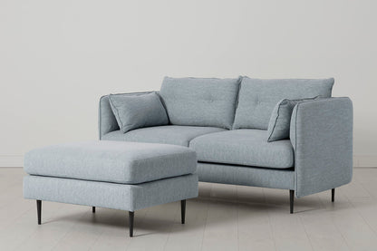 Model 19 2 Seater Sofa with Ottoman - Seaglass