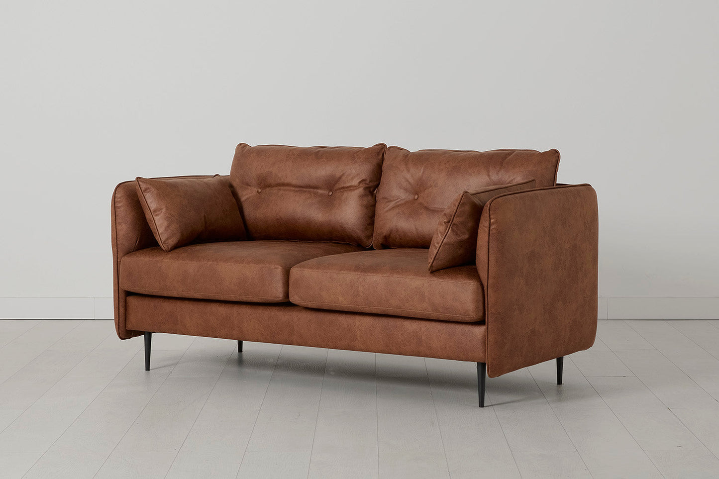 Model 19 Zweisitzer-Sofa, Kastanienbraun