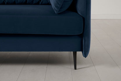 Model 19 3 Seater Sofa with Ottoman, Indigo
