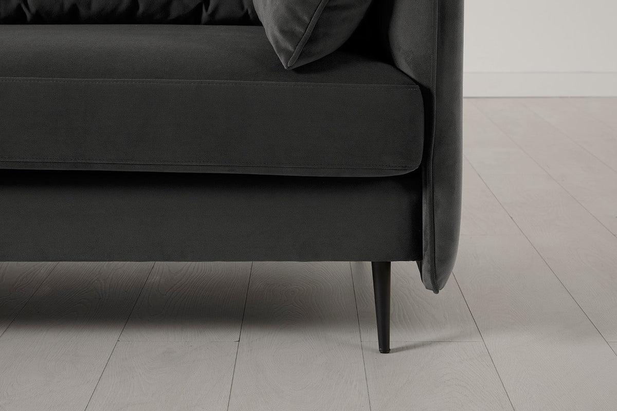 Model 19 3 Seater Right Chaise Sofa, Charcoal — Model 19 - Detail - Charcoal 10
