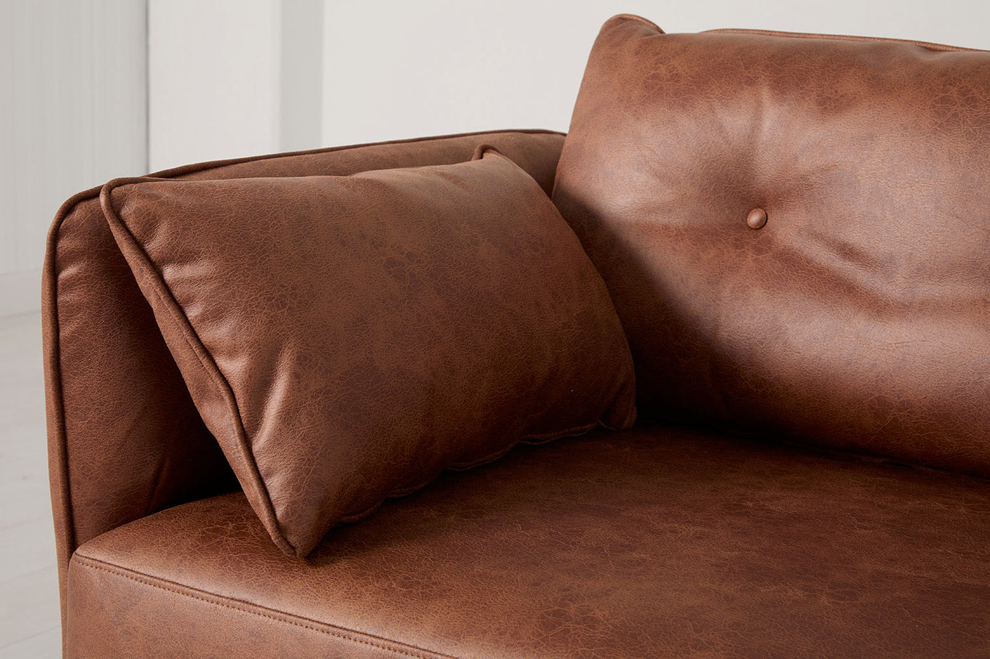 Model 19 Zweisitzer-Sofa, Kastanienbraun