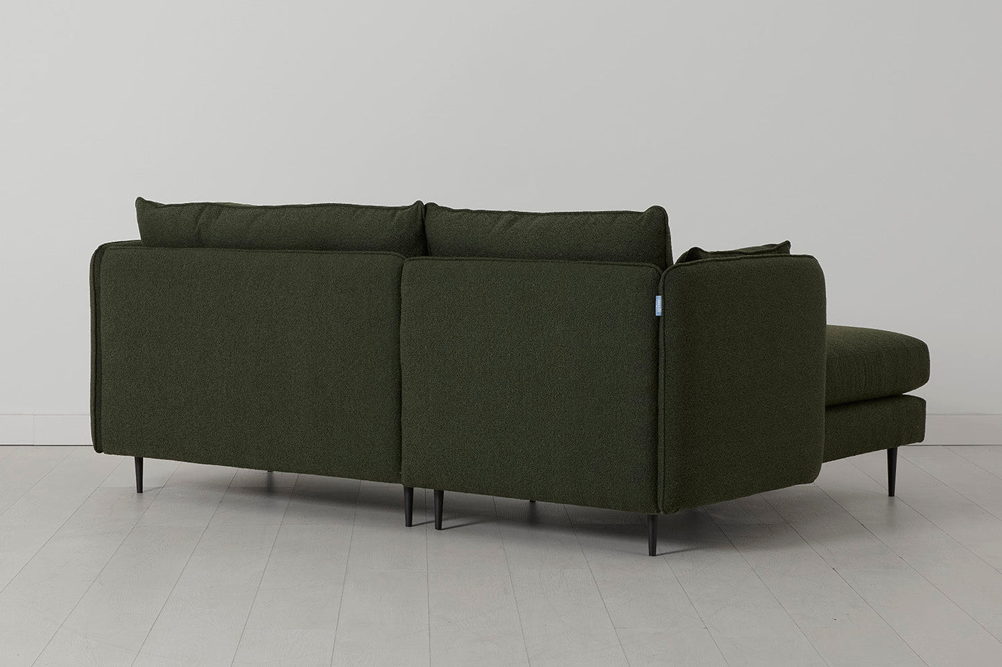 Model 19 Dreisitzer Chaiselongue-Sofa (Links), Farngrün