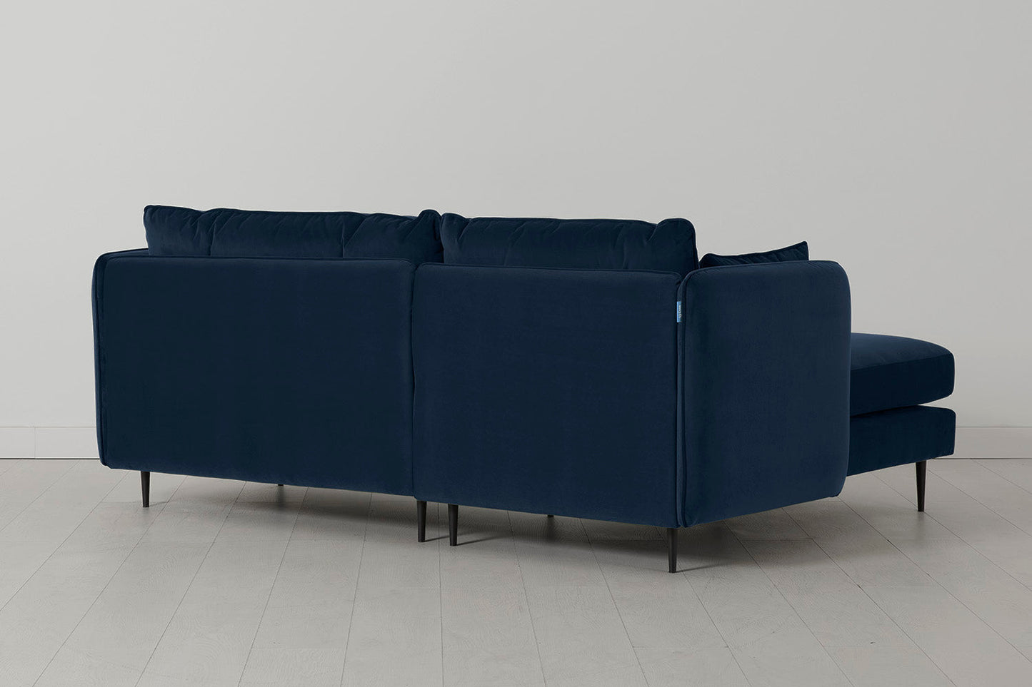 Model 19 Dreisitzer Chaiselongue-Sofa (Links), Indigoblau