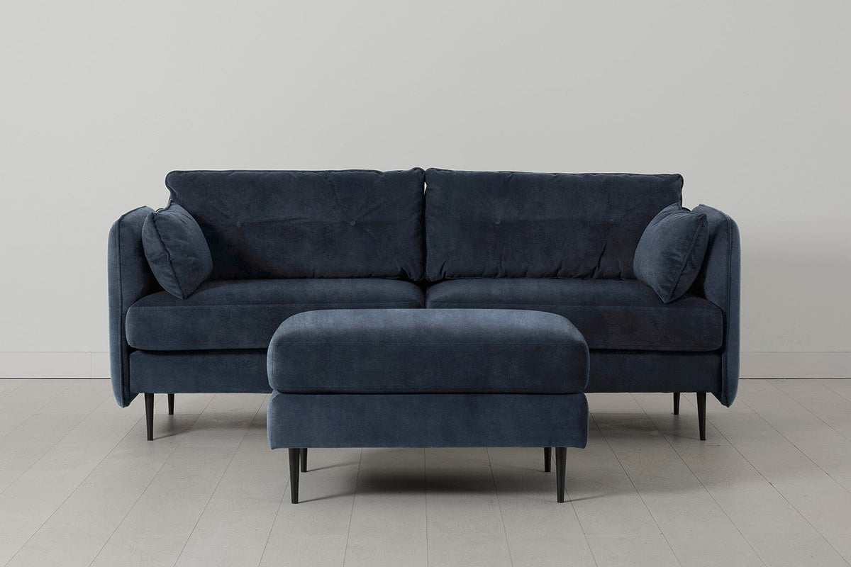 Model 19 3 Seater Sofa, Ocean — side view