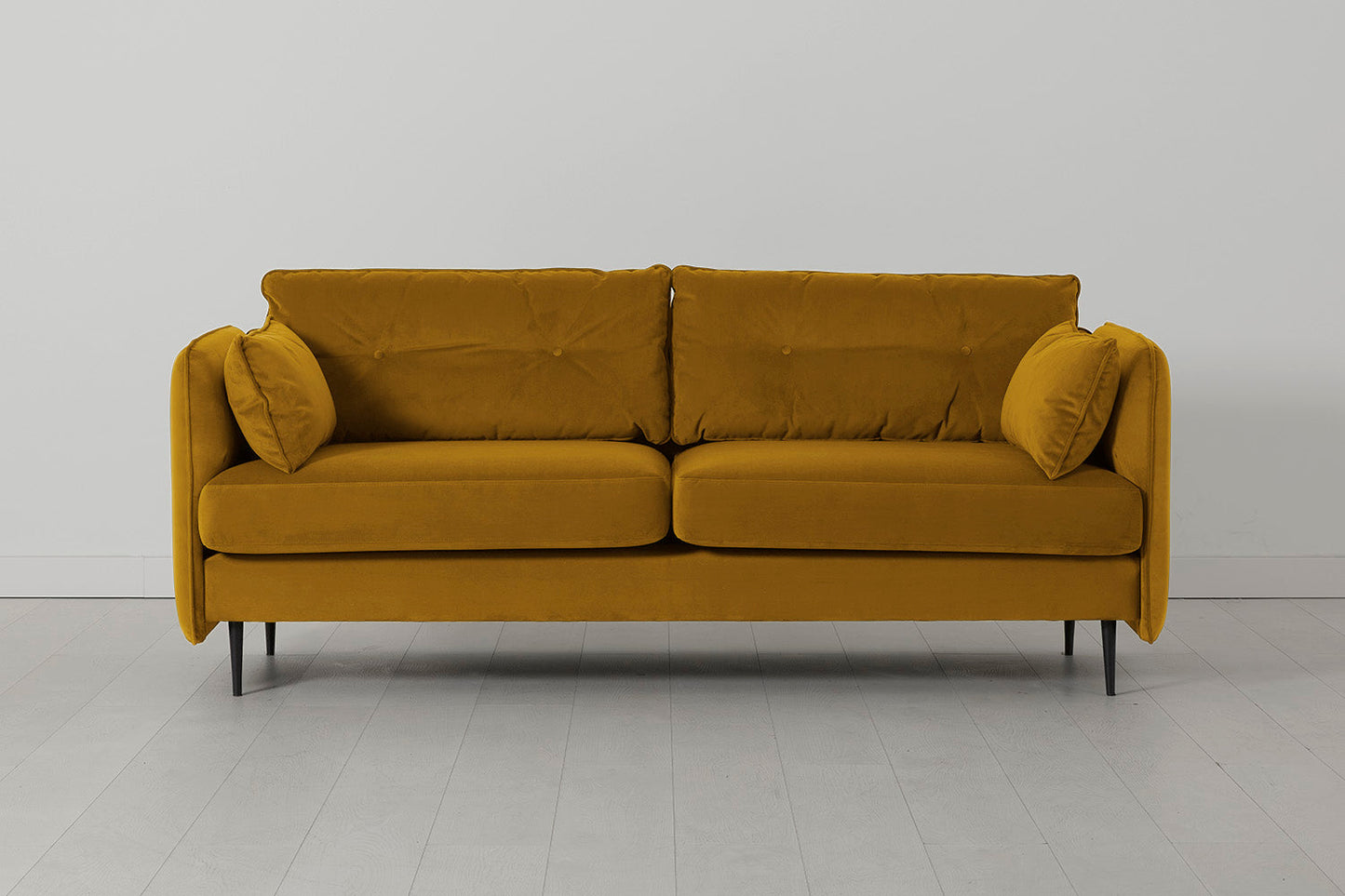 Model 19 Dreisitzer-Sofa, Senfgelb
