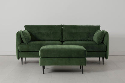 Model 19 3 Seater Sofa, Conifer — Side View