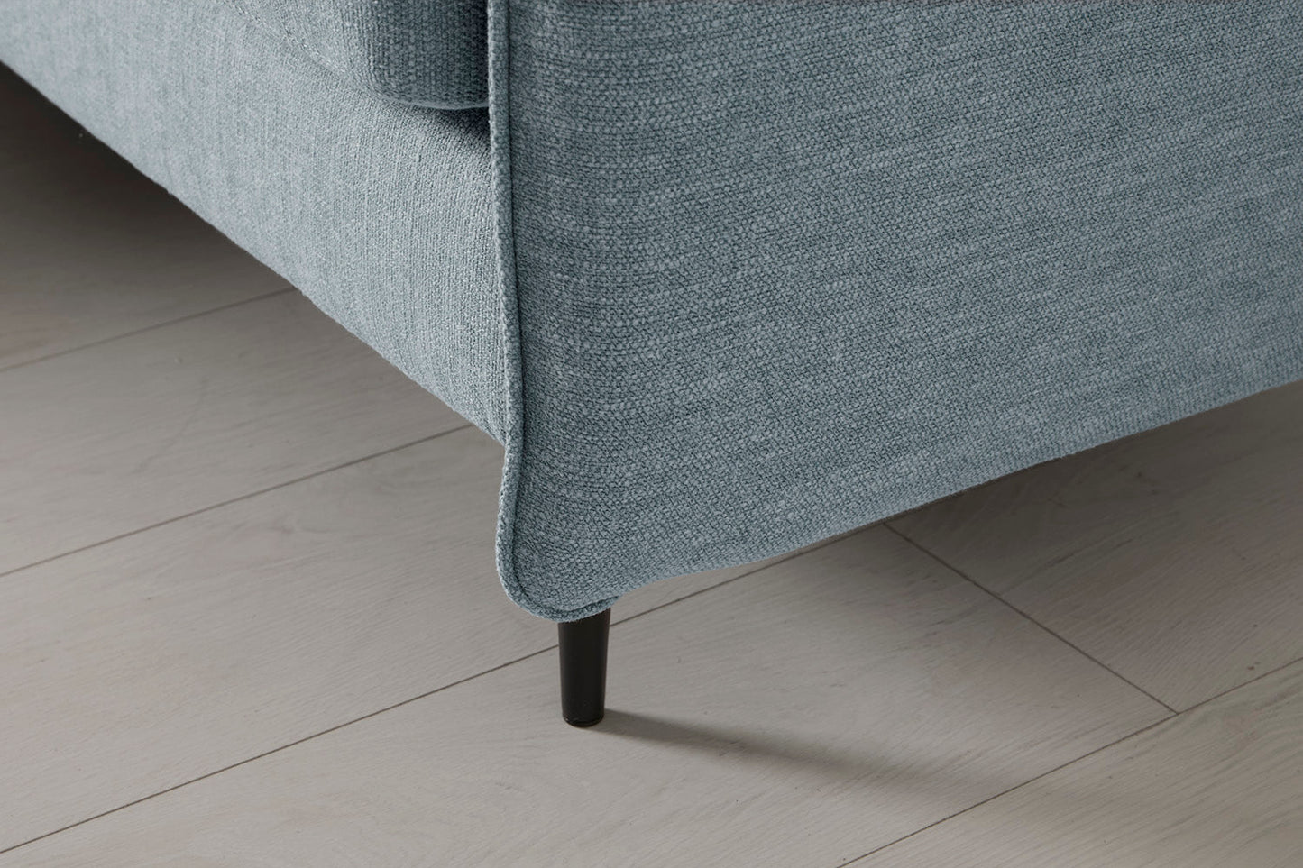 Model 19 Dreisitzer Chaiselongue-Sofa (Rechts), Meerglasblau