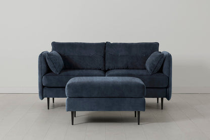 Model 19 2 Seater Sofa with Ottoman - Ocean