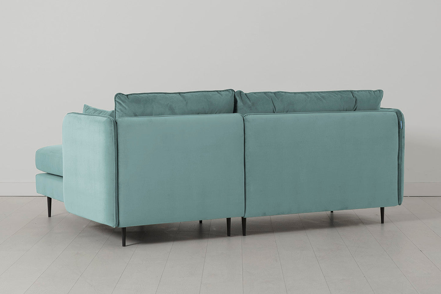 Model 19 Dreisitzer Chaiselongue-Sofa (Rechts), Bergblau