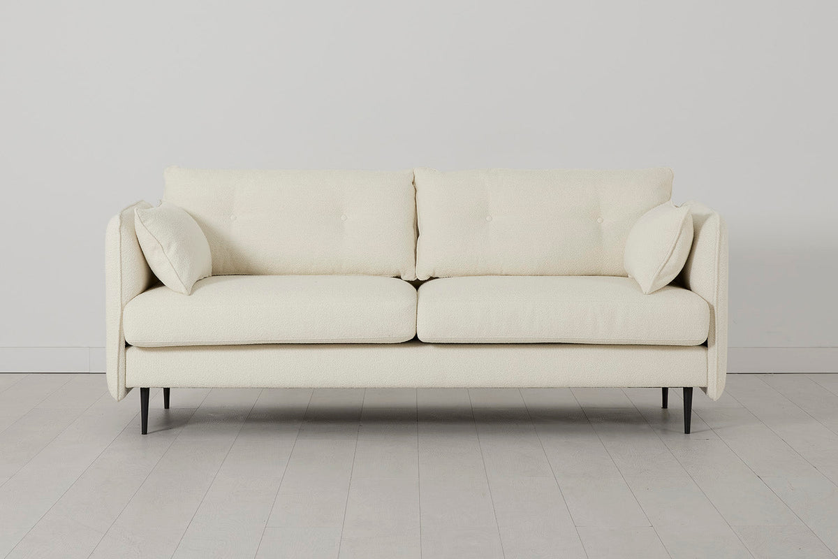 Model 19 3 Seater Sofa, Ivory — Front View