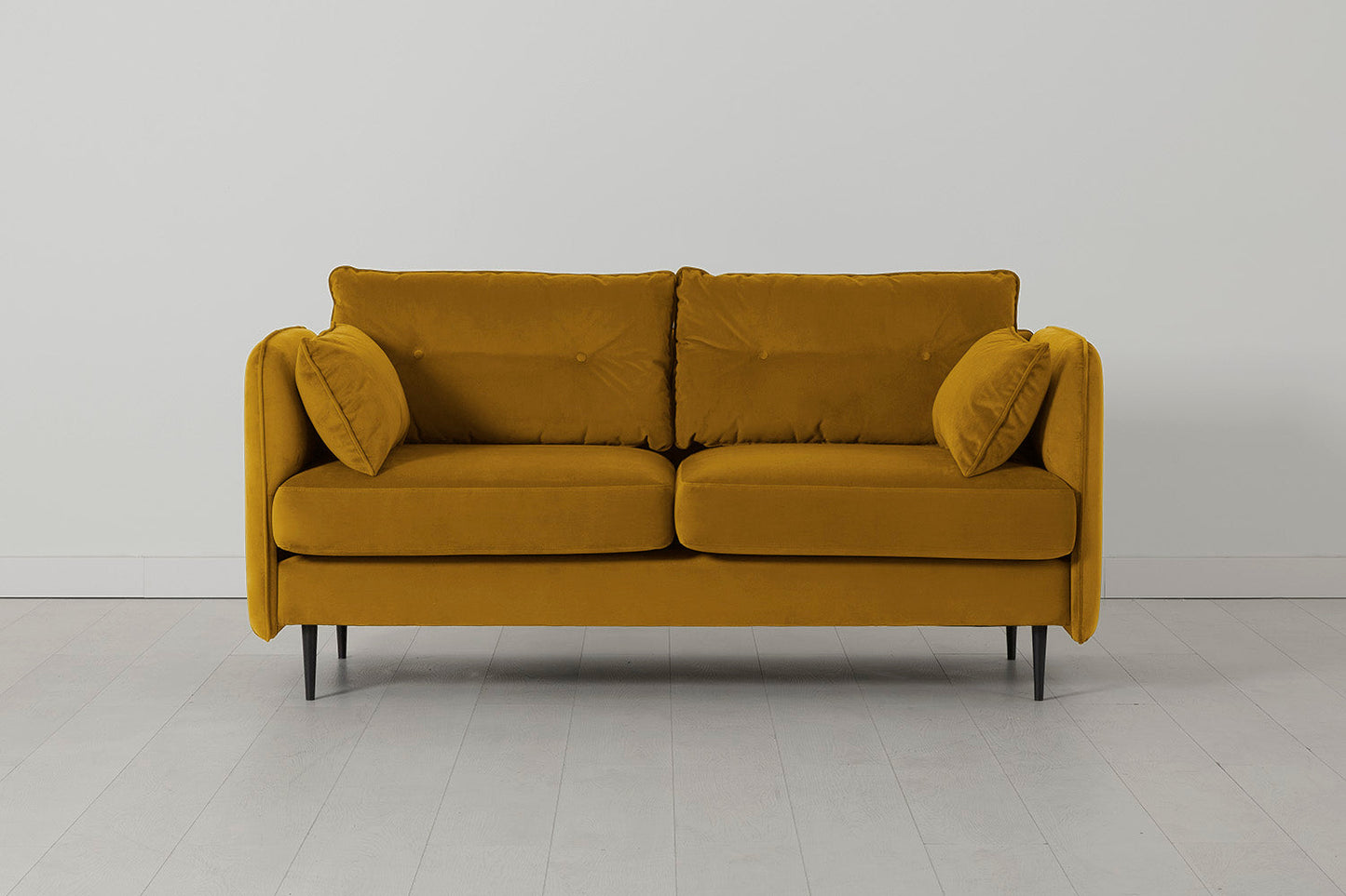 Zweisitzer-Sofa, Senfgelb