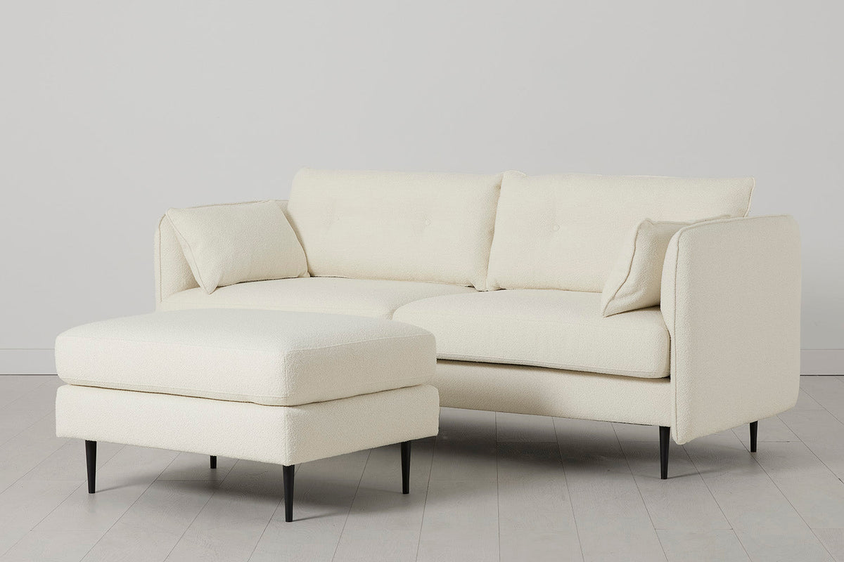 Model 19 3 Seater Sofa, Ivory — Three Quarter View