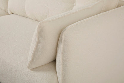 Model 19 3 Seater Right Chaise Sofa, Ivory — detail view 2
