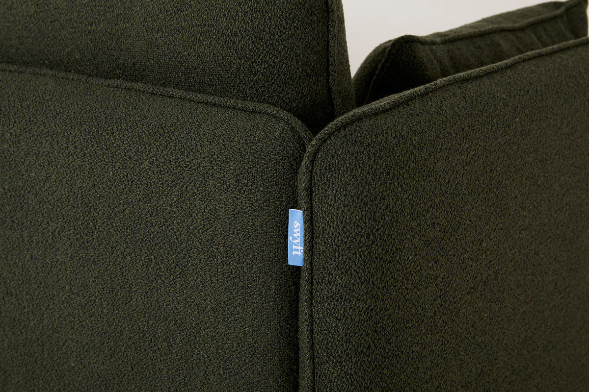 Model 19 3 Seater Right Chaise Sofa, Fern — Detail View
