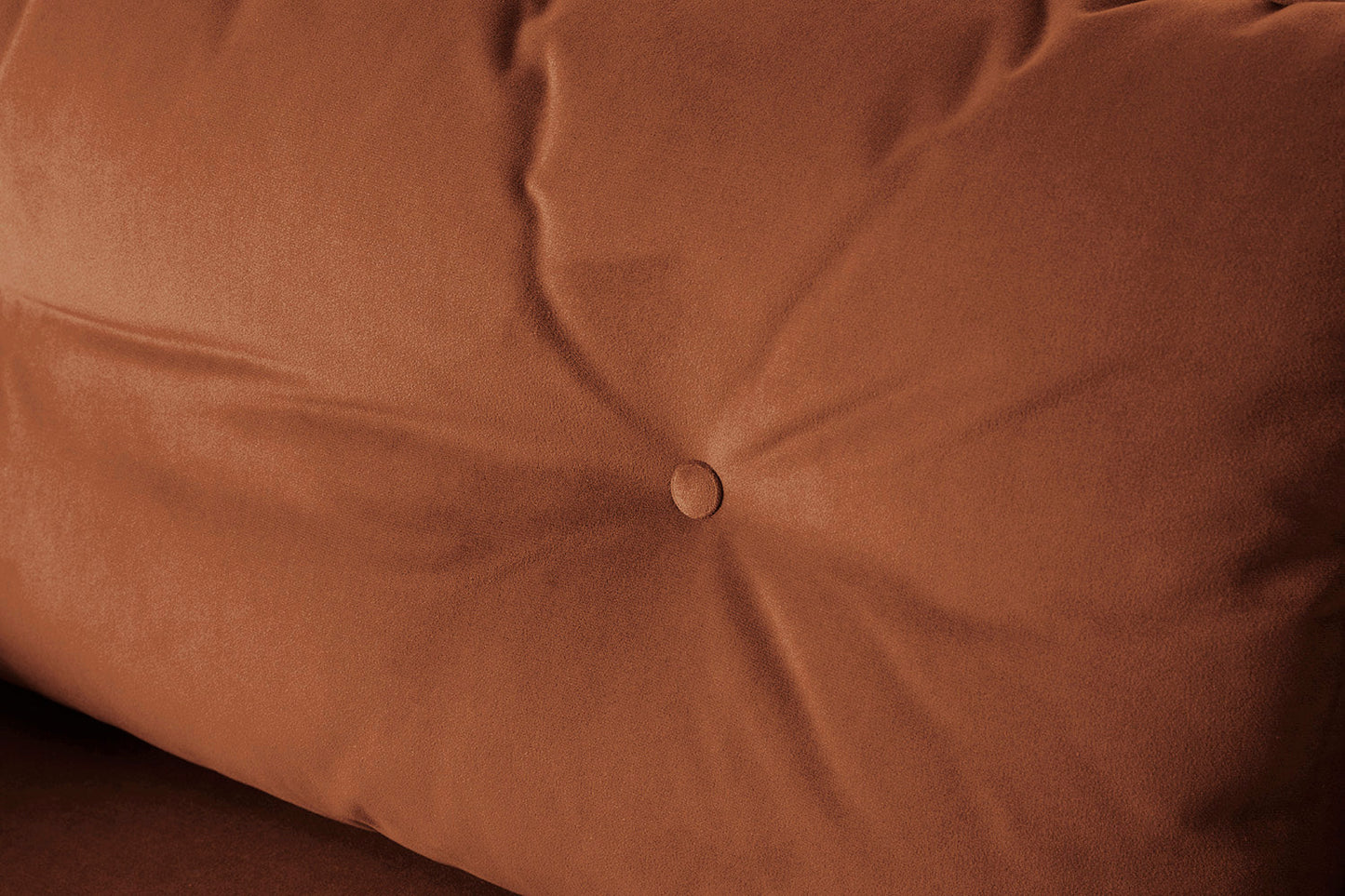 Model 19 Zweisitzer-Sofa mit Polsterhocker, Umbrabraun