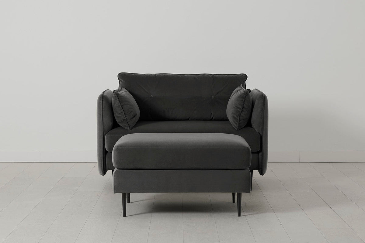 Model 19 Loveseat, Charcoal — Model 19 - Loveseat - Charcoal 02