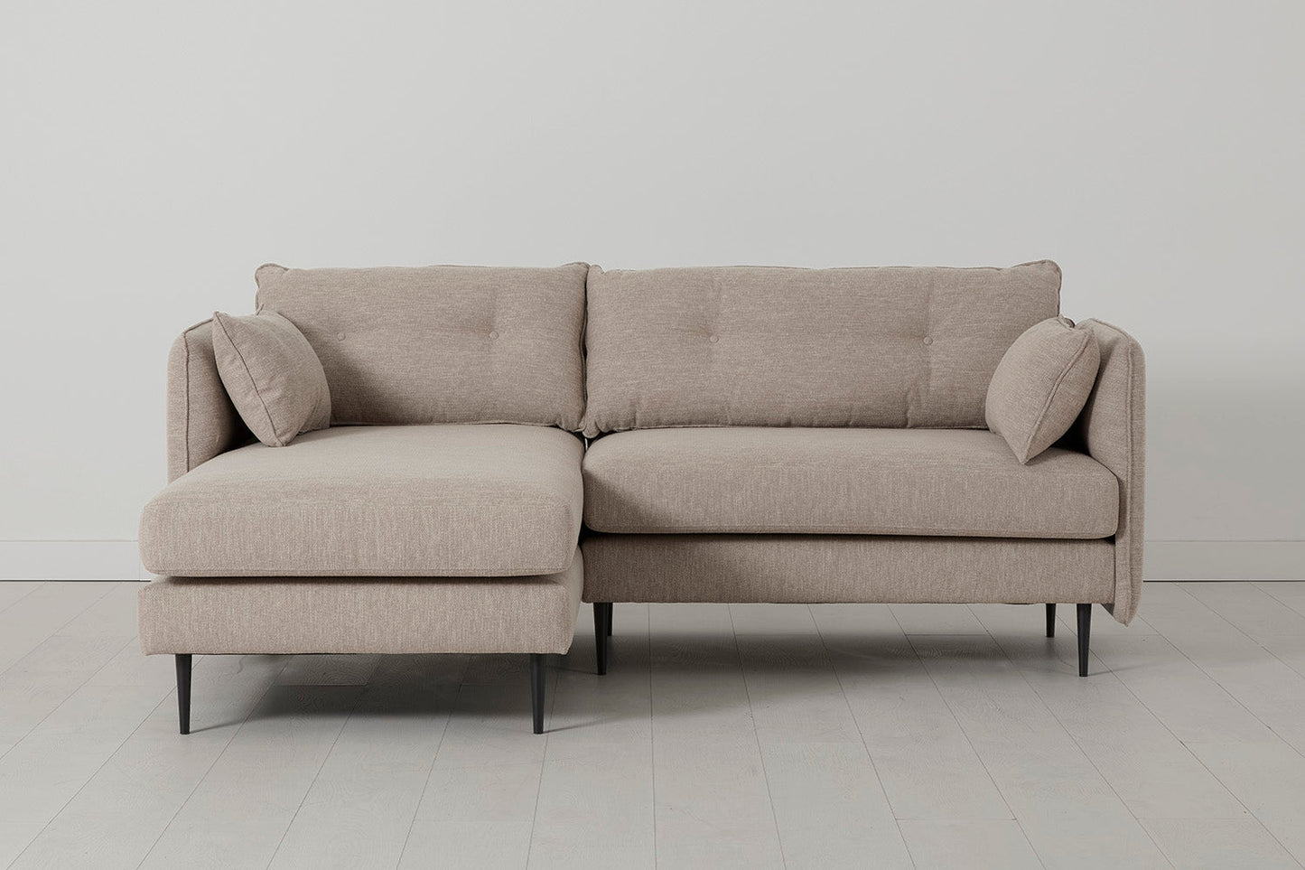 Model 19 Dreisitzer Chaiselongue-Sofa (Links), Steingrau