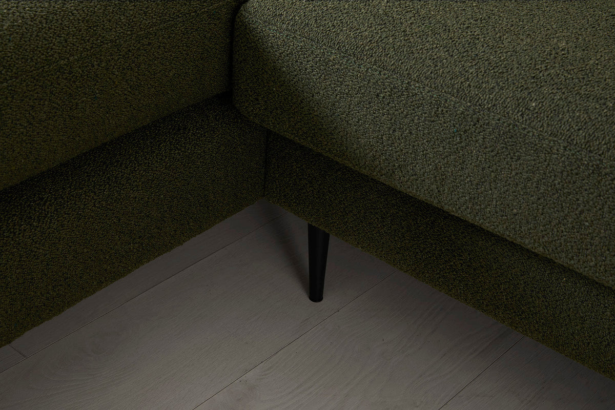 Model 19 3 Seater Right Chaise Sofa, Fern — Detail View