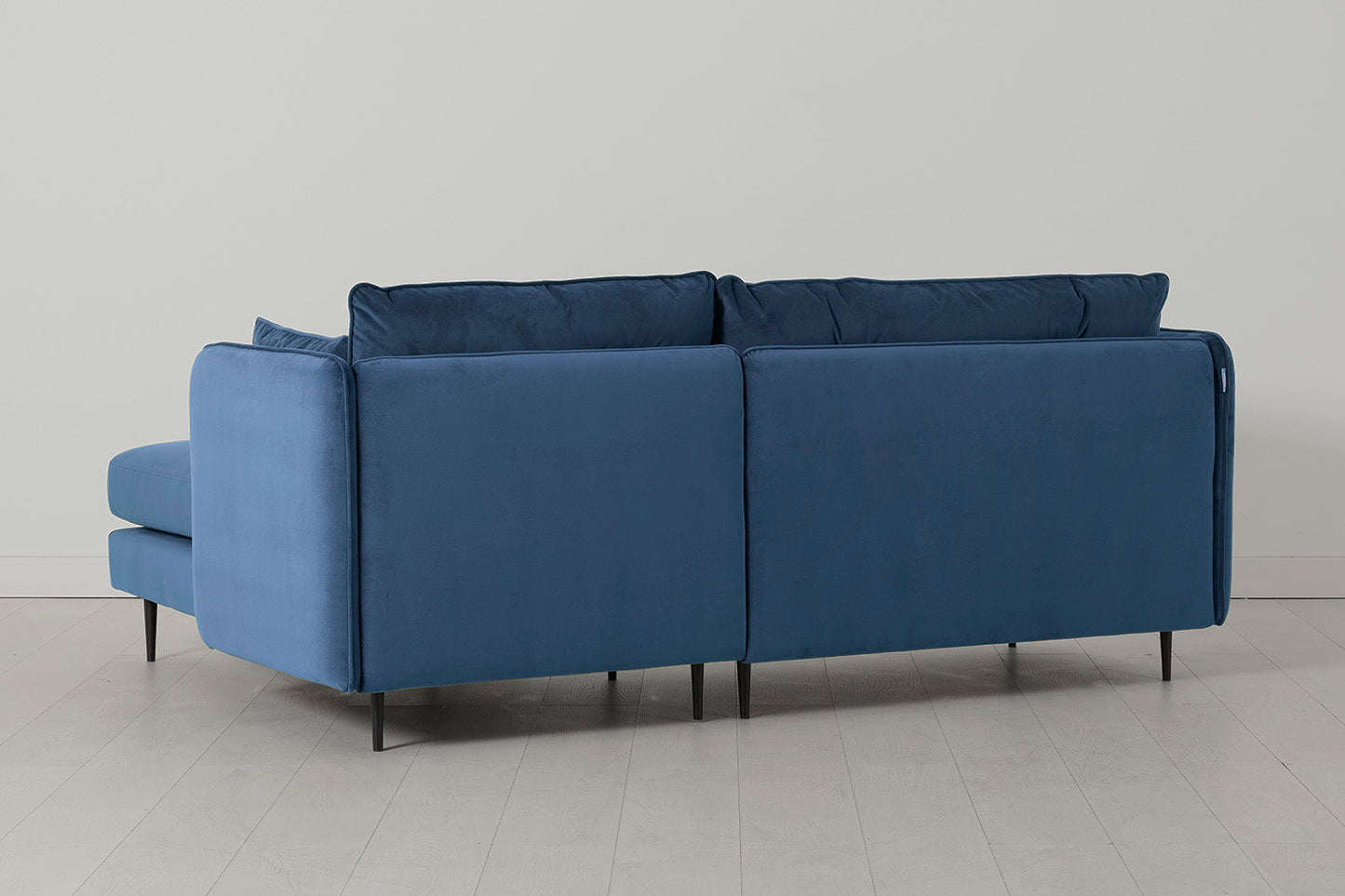 Model 19 Dreisitzer Chaiselongue-Sofa (Rechts), Blaugrün