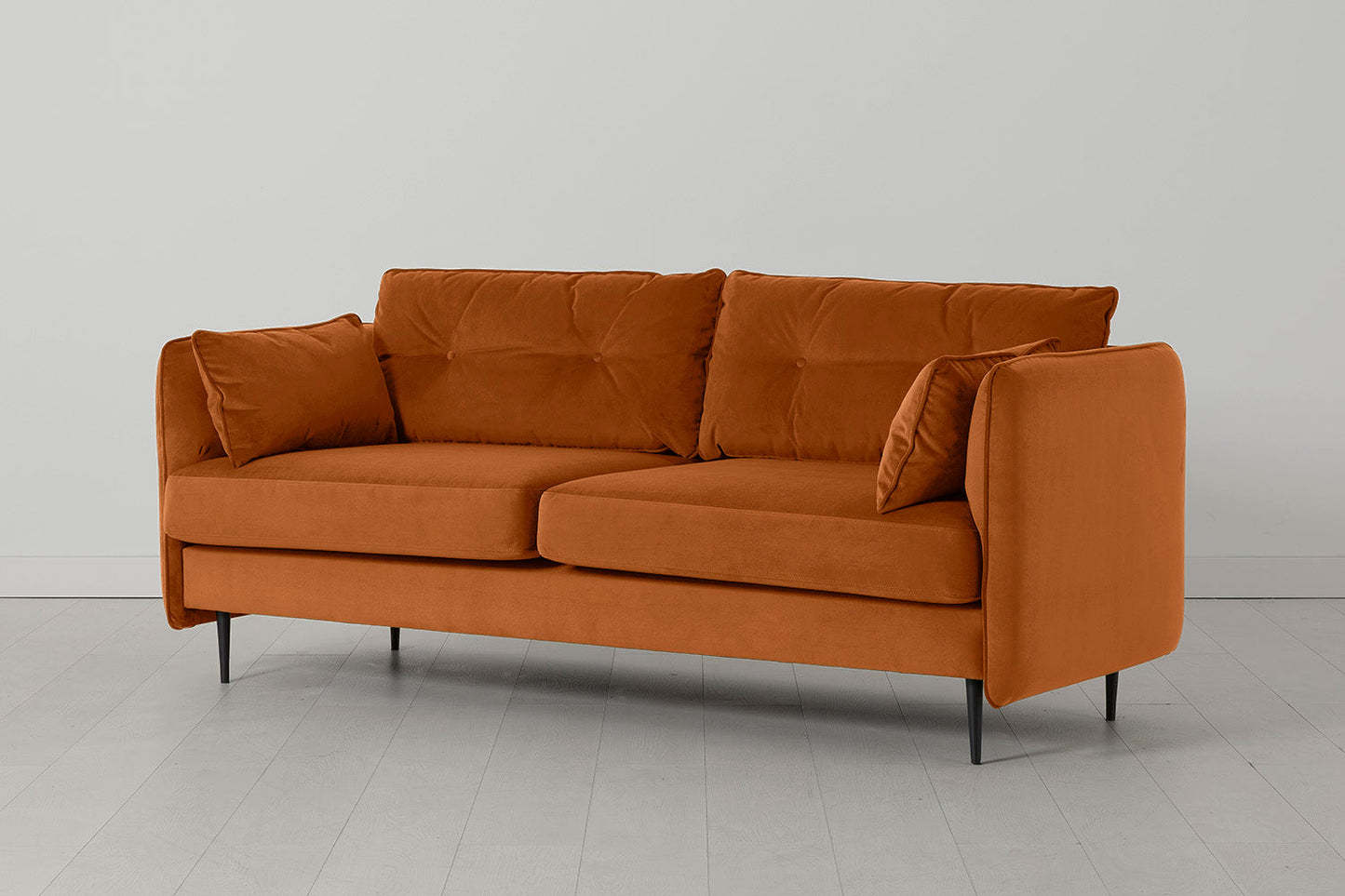 Model 19 Dreisitzer-Sofa mit Polsterhocker, Bronze