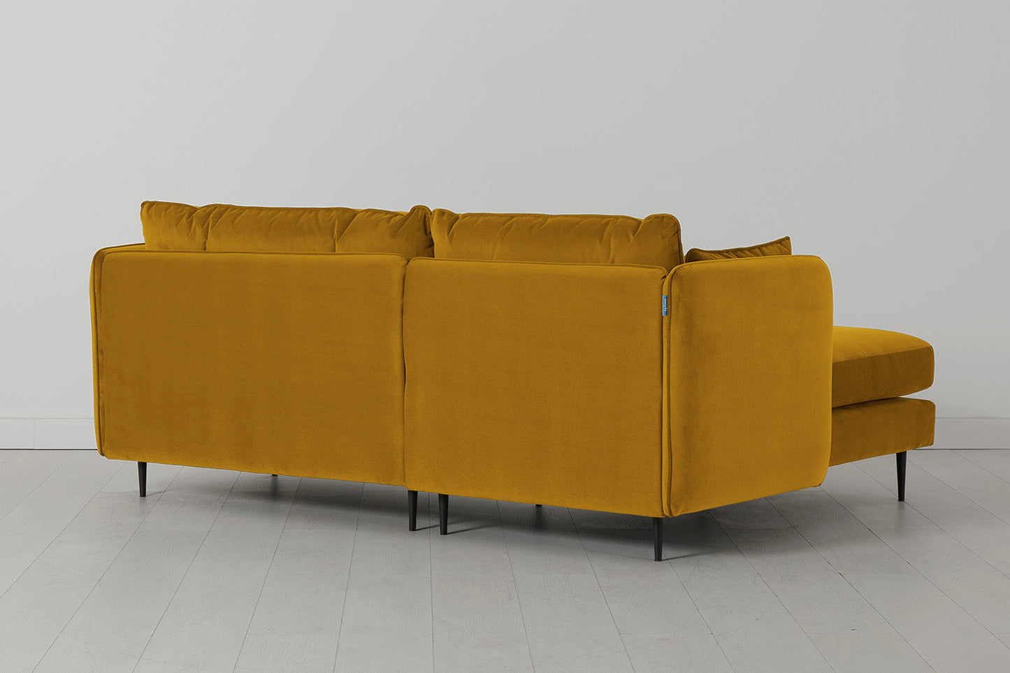 Model 19 Dreisitzer Chaiselongue-Sofa (Links), Senfgelb