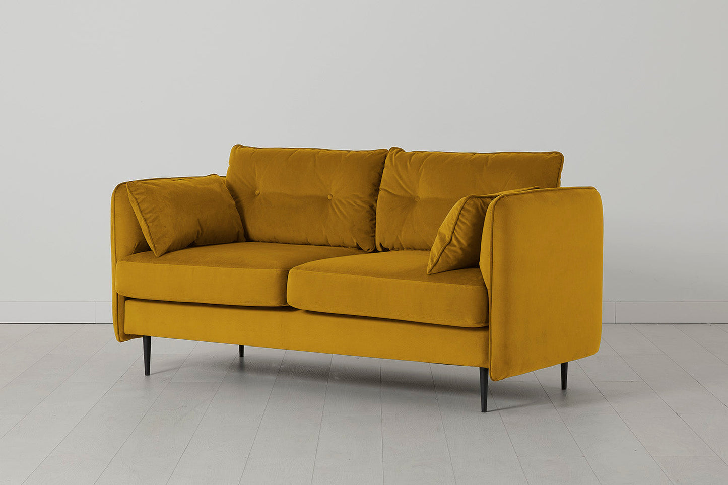 Zweisitzer-Sofa, Senfgelb