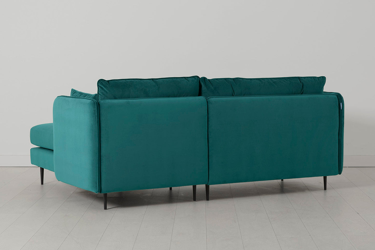 Model 19 Dreisitzer Chaiselongue-Sofa (Rechts), Eisvogelblau