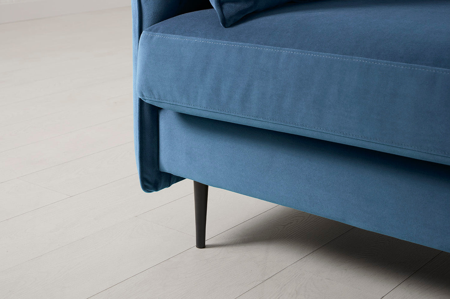Model 19 Dreisitzer Chaiselongue-Sofa (Rechts), Blaugrün