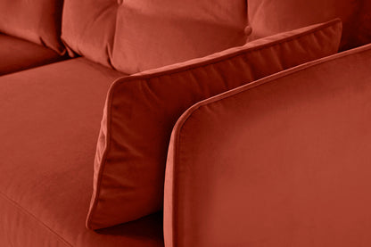 Model 19 3 Seater Sofa, Paprika — piping detail view