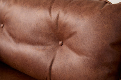 Model 19 2 Seater Sofa with Ottoman, Chestnut — Model 19 - Detail - Chestnut 06