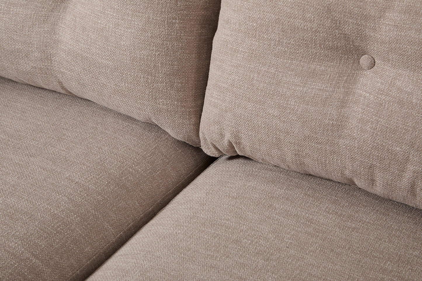Model 19 Zweisitzer-Sofa mit Polsterhocker, Steingrau