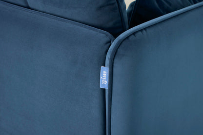 Model 19 3 Seater Right Chaise Sofa, Teal — Model 19 - Detail - Teal 04