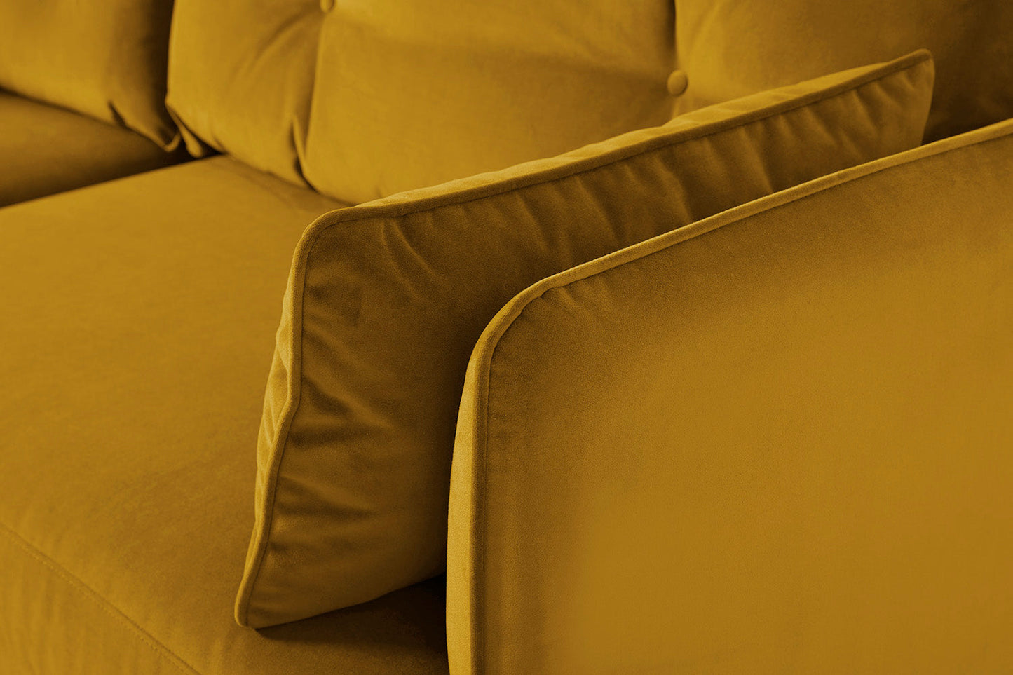Zweisitzer-Sofa, Senfgelb