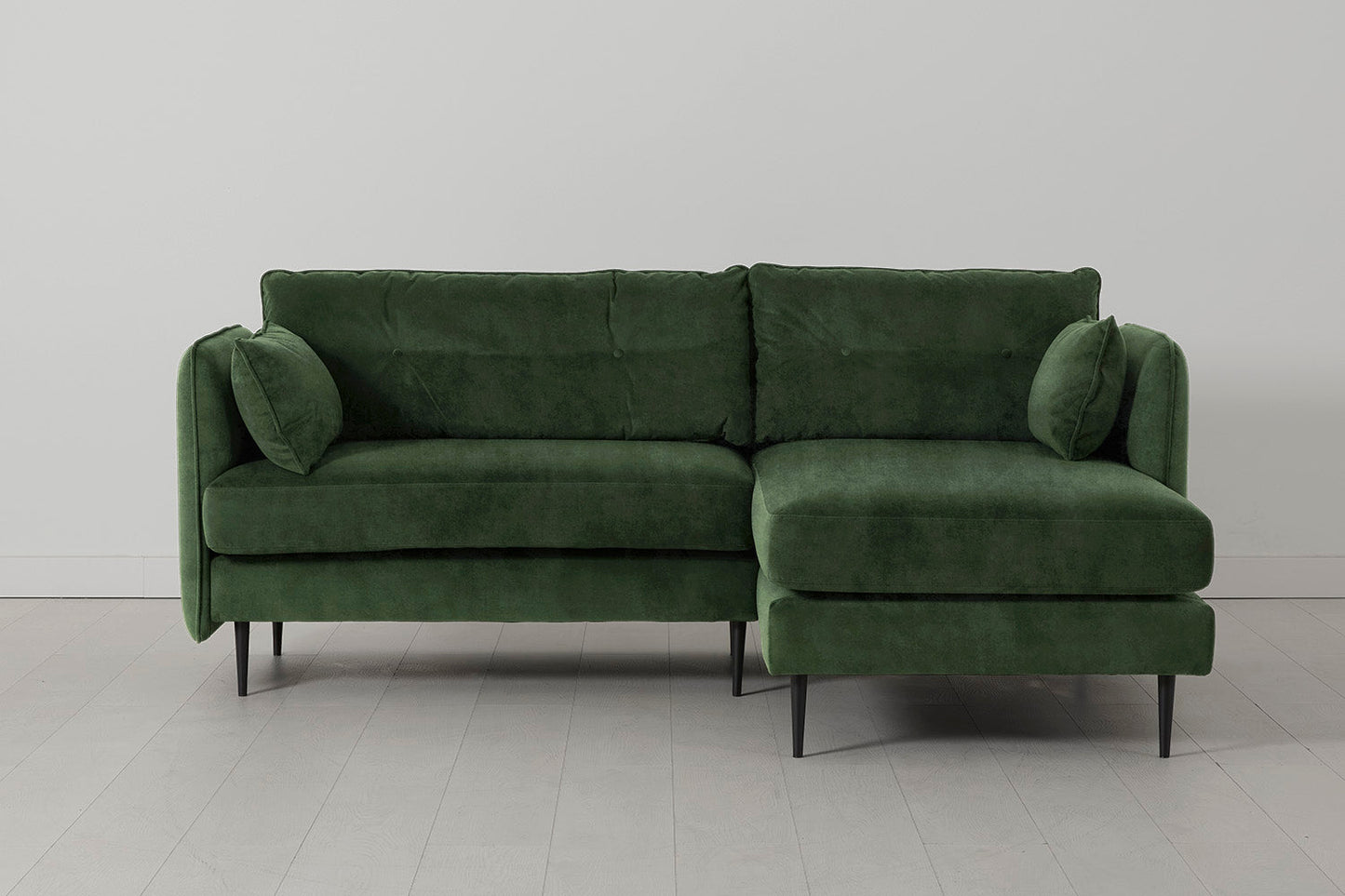 Model 19 Dreisitzer Chaiselongue-Sofa (Rechts), Tannengrün