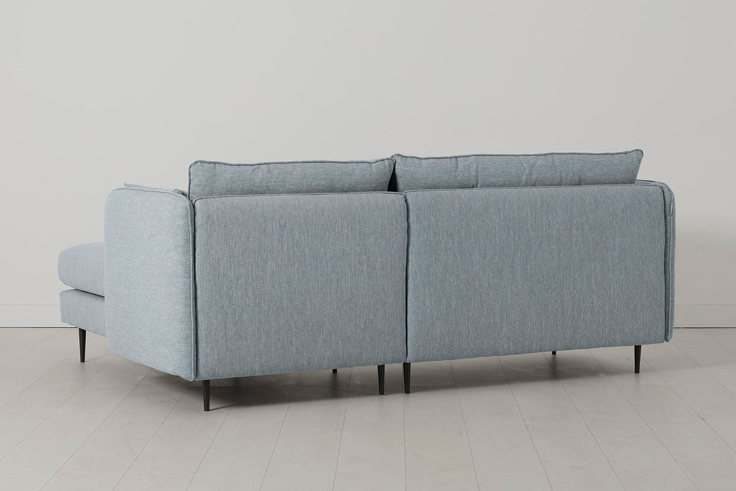 Model 19 Dreisitzer Chaiselongue-Sofa (Rechts), Meerglasblau