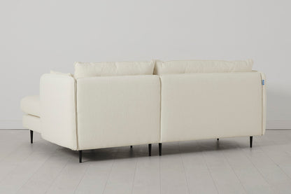 Model 19 3 Seater Right Chaise Sofa, Ivory — rear view