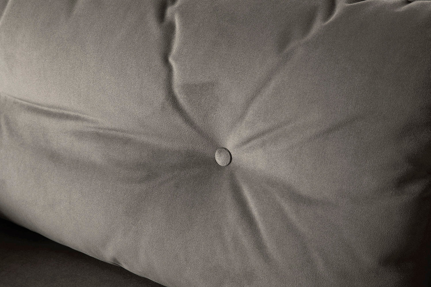 Model 19 Zweisitzer-Sofa mit Polsterhocker, Elefantengrau