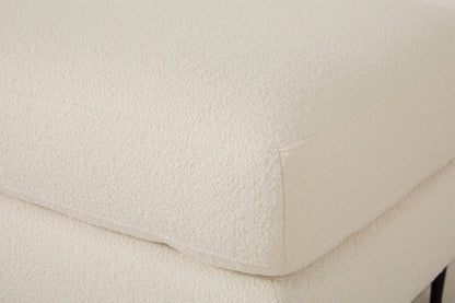 Model 19 Ottoman, Ivory — Close-up detail