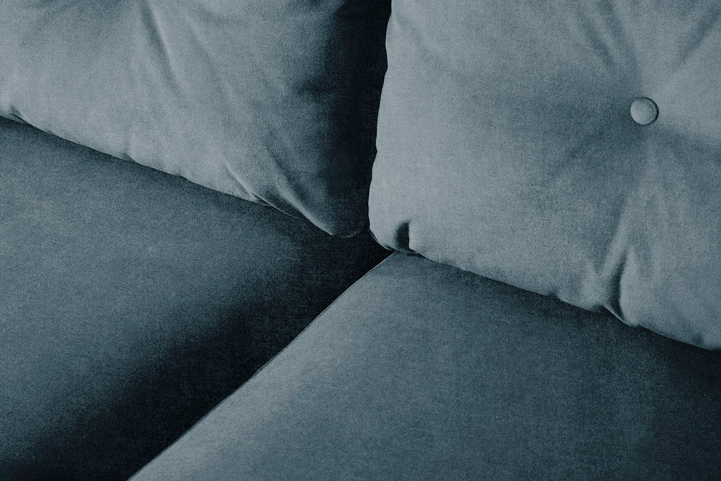 Model 19 Dreisitzer Chaiselongue-Sofa (Rechts), Wasserblau