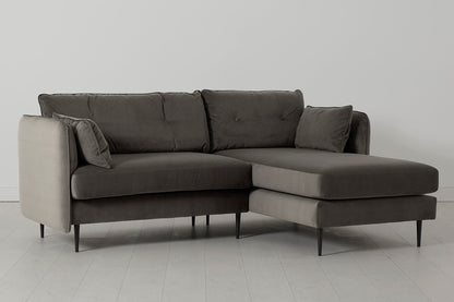 Model 19 3 Seater Right Chaise Sofa, Elephant — side view