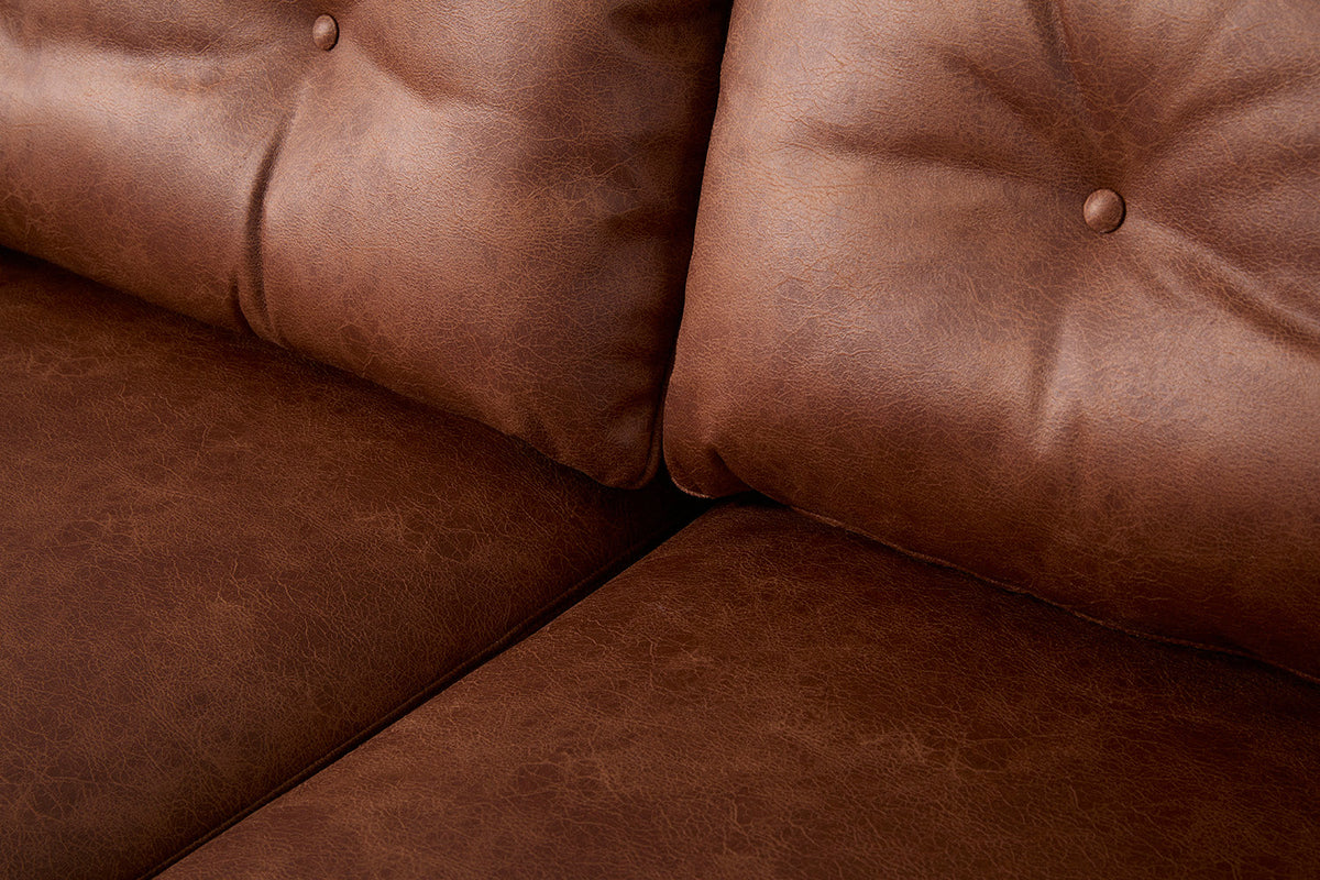 Model 19 2 Seater Sofa, Chestnut — Model 19 - Detail - Chestnut 07