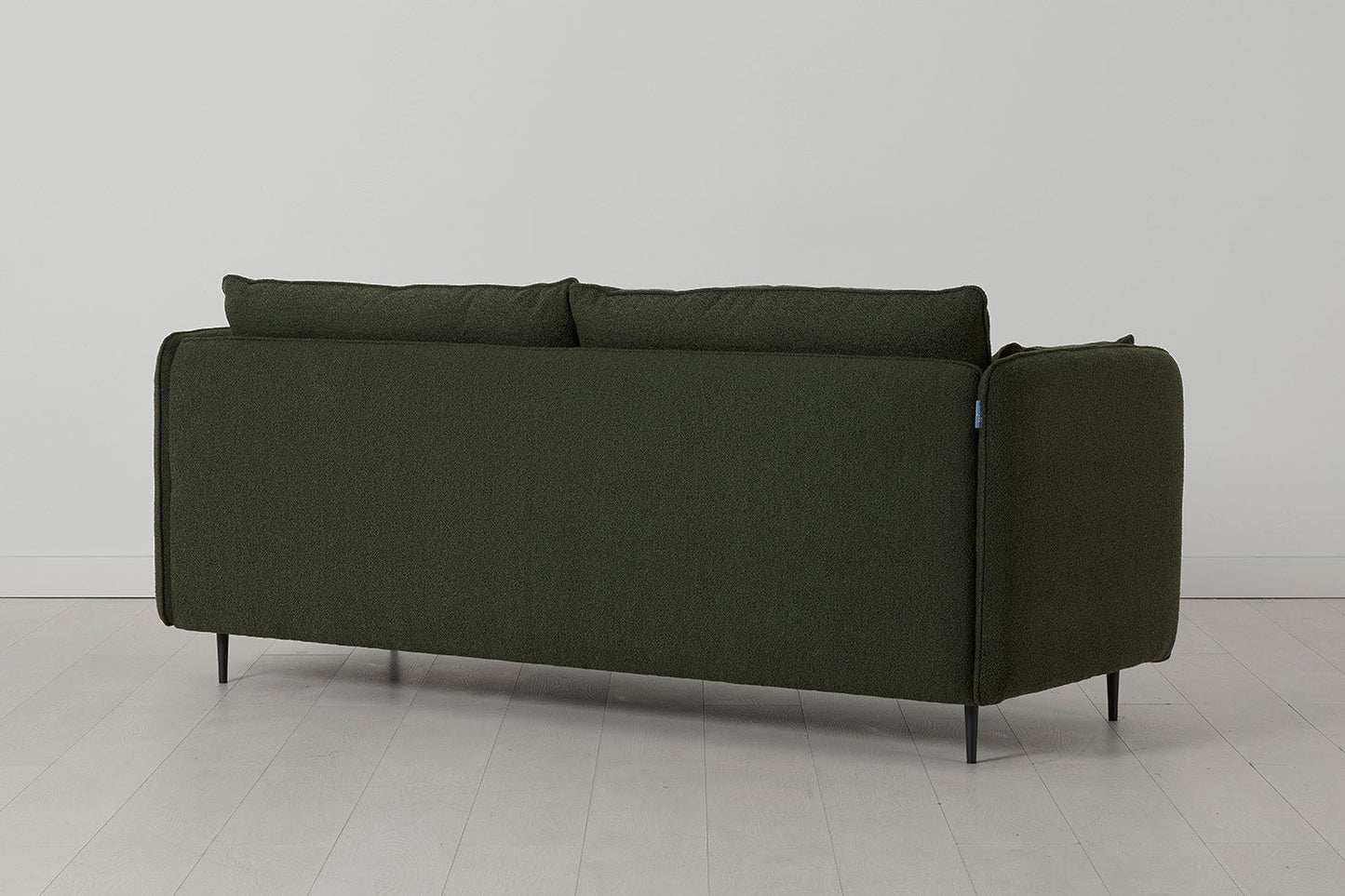 Model 19 Dreisitzer-Sofa mit Polsterhocker, Farngrün