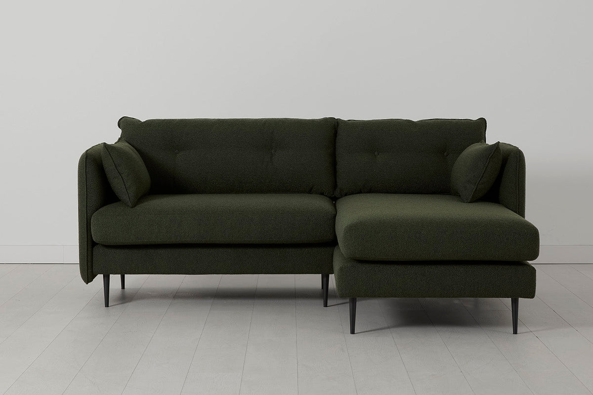 Model 19 3 Seater Right Chaise Sofa, Fern — Front View