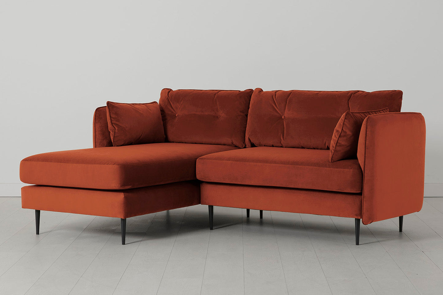 Model 19 3 Seater Left Chaise Sofa, Brick