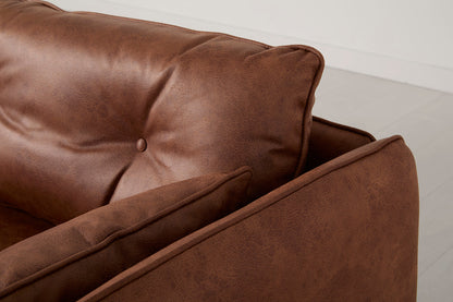 Model 19 2 Seater Sofa with Ottoman, Chestnut — Model 19 - Detail - Chestnut 09