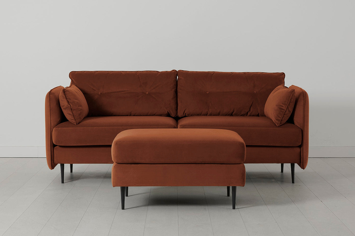 Model 19 Dreisitzer-Sofa, Umbrabraun