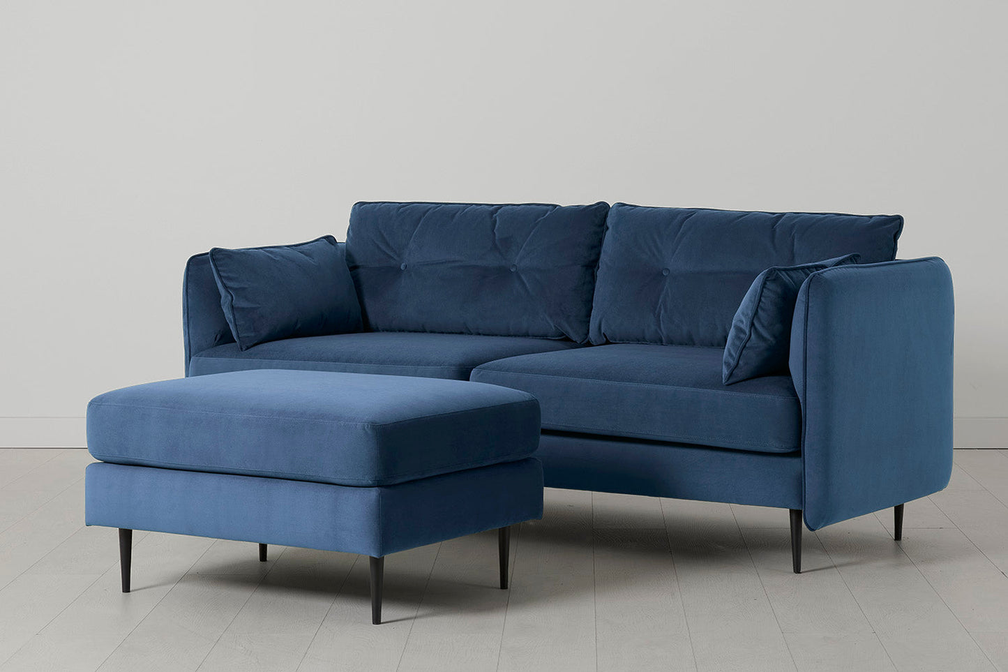 Model 19 Dreisitzer-Sofa, Blaugrün